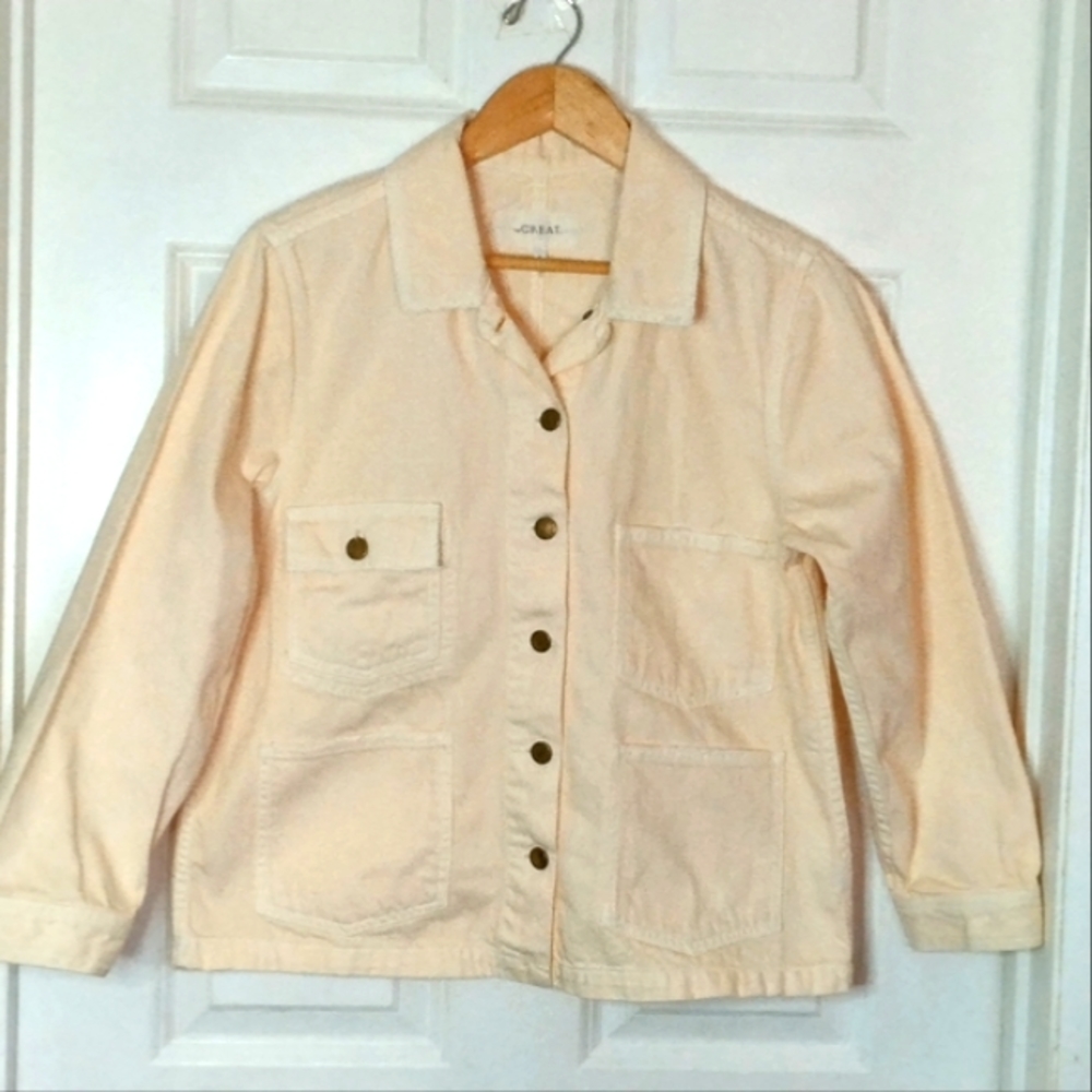 The GREAT. The Shrunken Barn Cream Jacket Size 2 - Picture 4 of 16